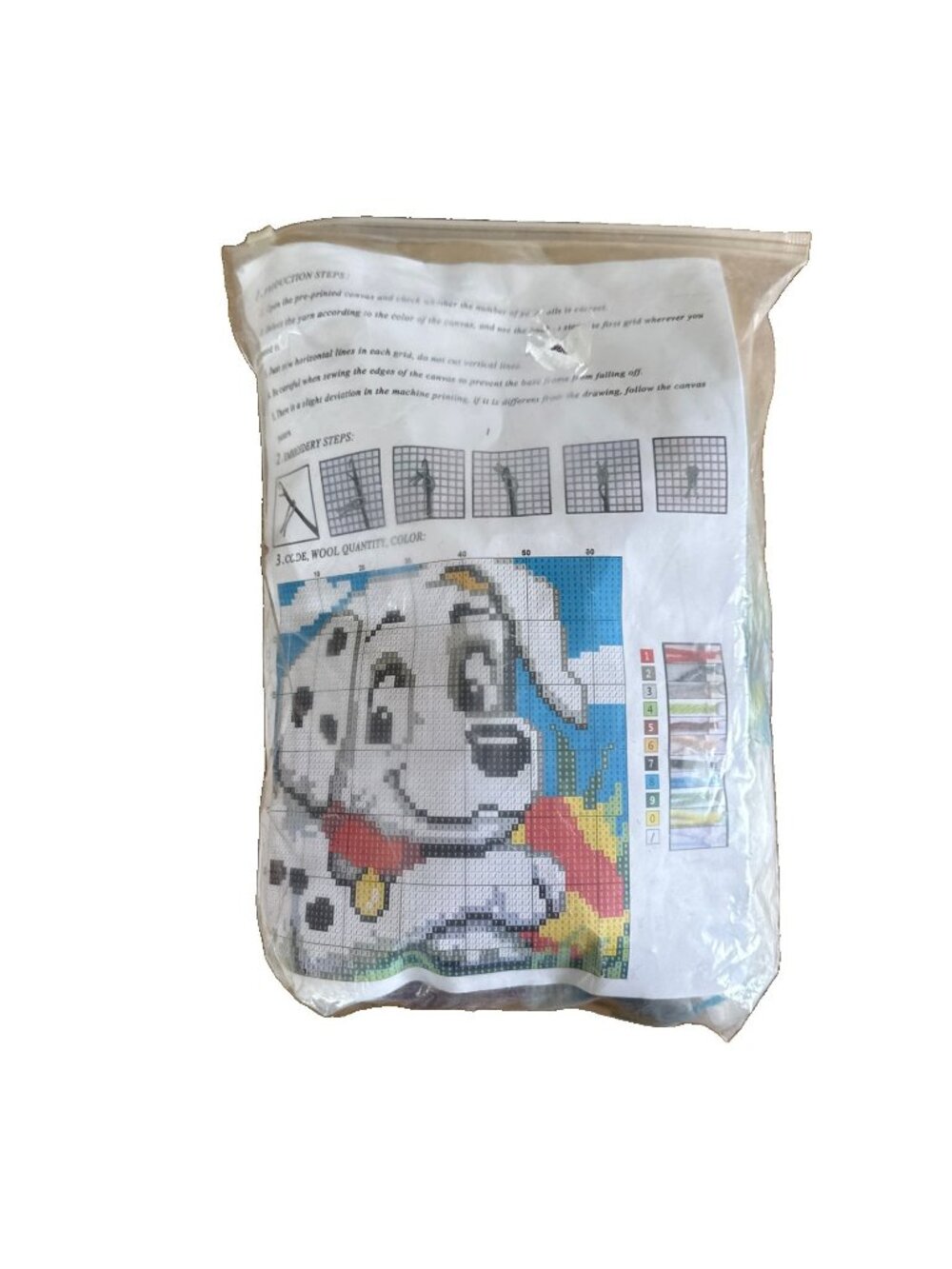 Paw Patrol Latch Hook Kit 16x16 Inches Unfinished Opened Package Started